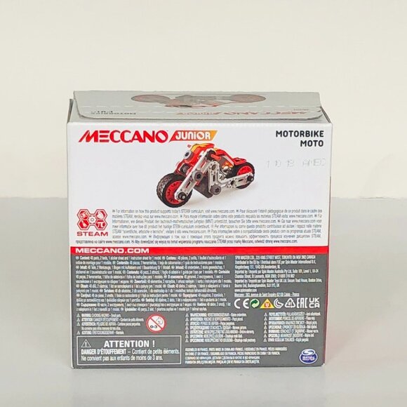 MECCANO Junior Motorbike STEAM building kit  For Age 5+  New Sealed - Picture 7 of 9